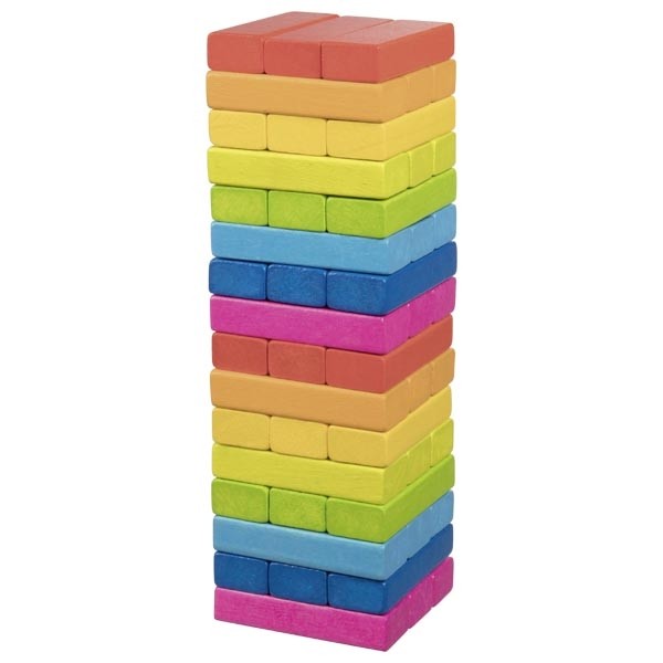 Image of Jenga fa ügyességi játék, szivárvány