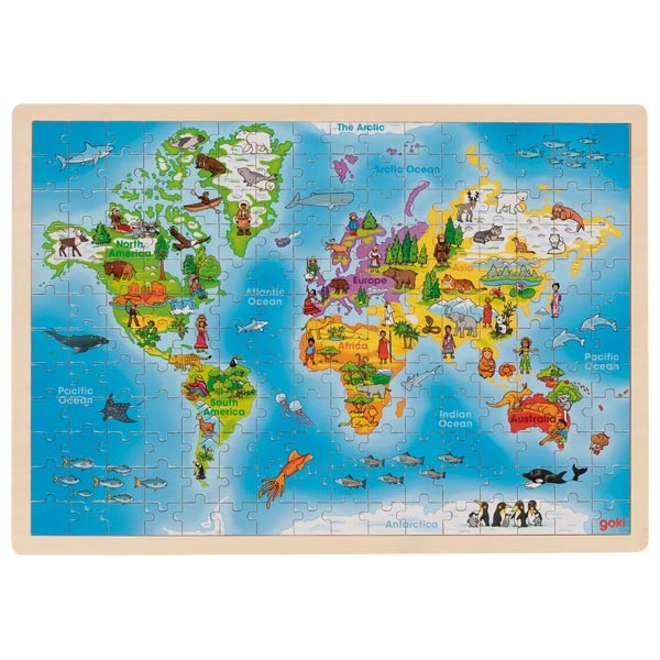 Image of Fa puzzle, világtérkép