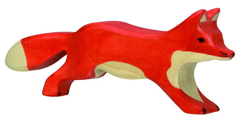 Image of Fa játék állatok - róka, futó