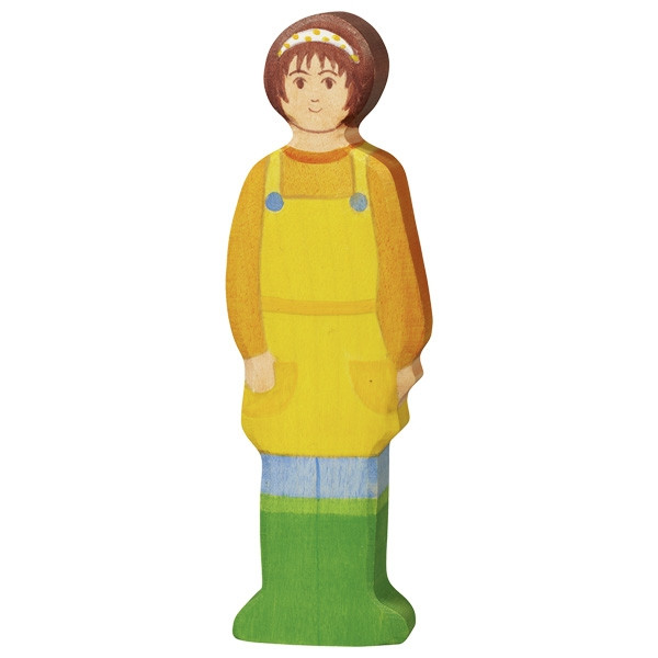 Image of Fa játék figurák - farmer feleség